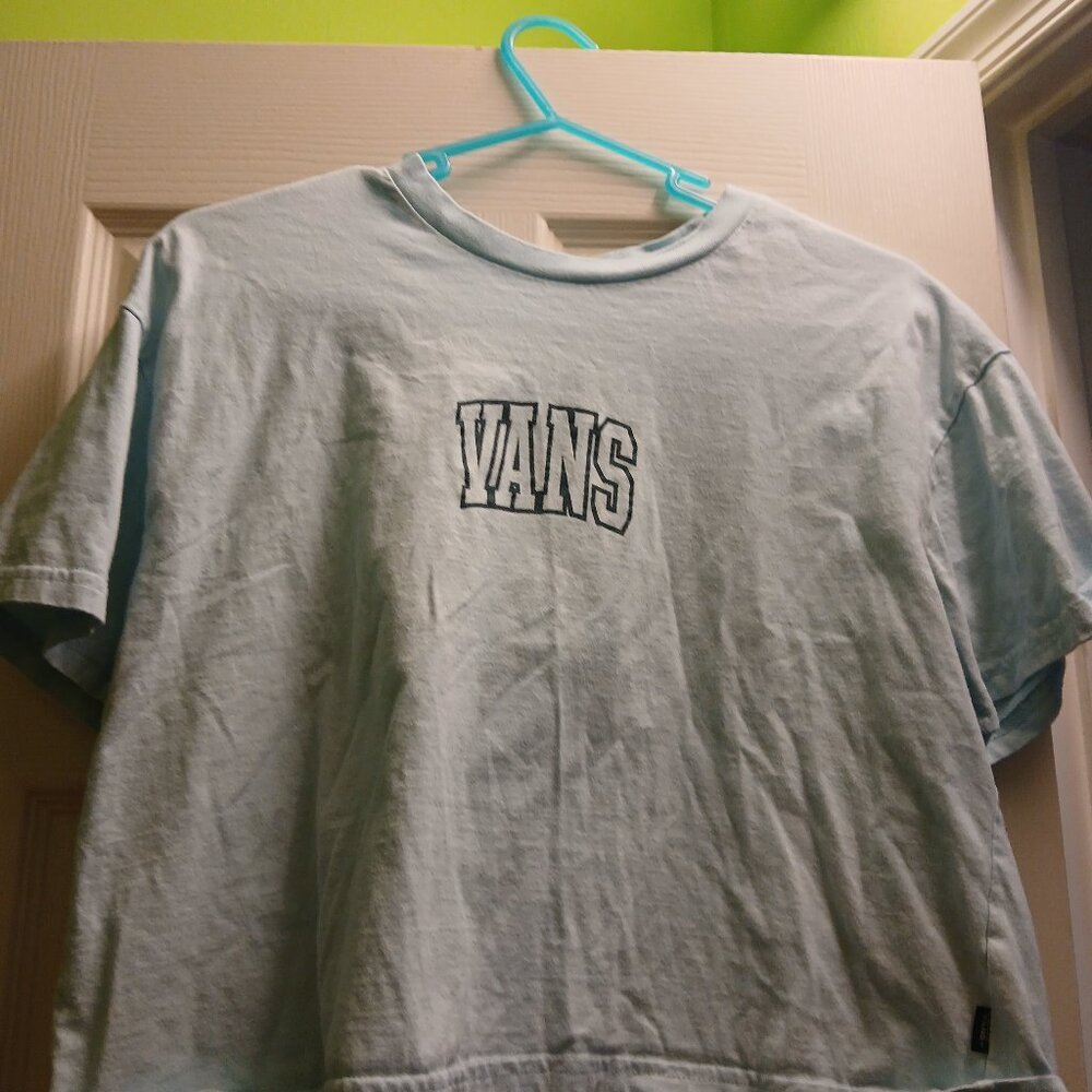 Vans blue cropped shirt